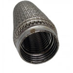 Гофра глушника 55x210 3-х шарова посилена Interlock кольчуга (короткий фланець/нерж.сталь)