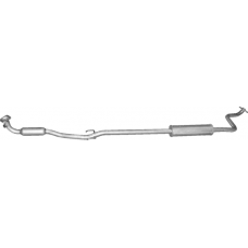 Резонатор з гофрою Тойота Яріс (Toyota Yaris) 1.3 16V 2002-2005 (26.180) Polmostrow алюмінізований