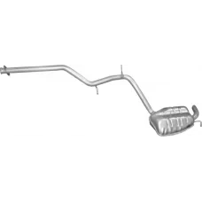 Глушник Мерседес (Mercedes) E270/E320 - W211, 2.7/3.0/3.2 TDi 05 - 08 (13.81) Polmostrow алюмінізований