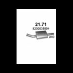 Резонатор Renault Twingo 1.2i 16V 11/00-07 21.71 Polmo