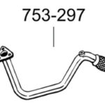 Труба приймальна (гофра) Фольксваген Венто/Гольф 3 (Volkswagen Vento/Golf 3) 92-98 (753-297),Bosal алюмінізована