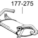 Глушник Мітсубісі Кольт (Mitsubishi Colt) 1.3i/1.6i 12V/16V 1992-2003,(177-275),Bosal алюмінізований,14.18