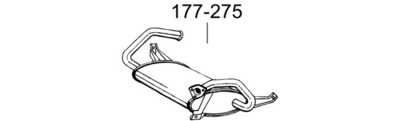 Глушник Мітсубісі Кольт (Mitsubishi Colt) 1.3i/1.6i 12V/16V 1992-2003,(177-275),Bosal алюмінізований,14.18