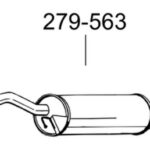 Глушник Ауді А4 Б5 (Audi A4 B5) 1.8 -20V седан/універсал 1994-2001,(279-563),Bosal алюмінізований,01.18