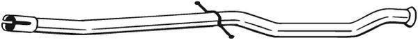 Трубка середня Сітроен С5 (Citroen C5) 1.8i -16V 2.0i-16V 2.0 HPi-16V 00-02,(889-537),Bosal алюмінізована,04.311