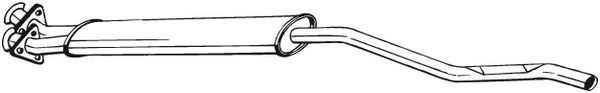 Резонатор БМВ 3 Е30 320/324 (BMW 3 E30 320/324) 2.0/2.4D 1983-1991,(283-943),Bosal алюмінізований,03.29
