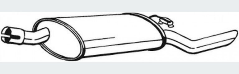 Глушник Опель Корса А (Opel Corsa A) 1.0/1.2/1.4 хетчбек kat 1990/1991/1992/1993,(185-223),Bosal алюмінізований,17.11