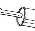 Глушник Хюндай Н-200 (Hyundai H-200) 2.5 Turbo Diesel 1997-2002,(284-077),Bosal алюмінізований,10.54