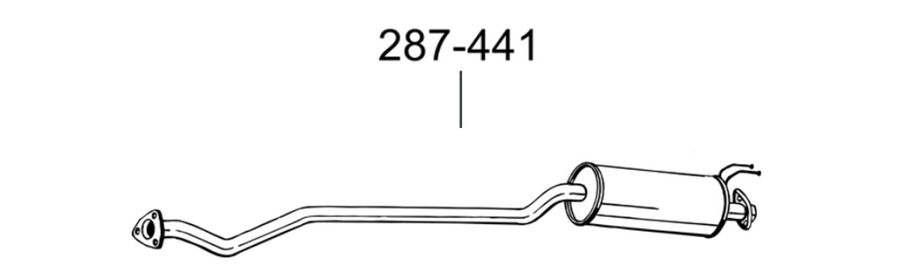 Глушник передній Honda CIVIC 00-05,(281-643),Bosal алюмінізований,09.17/09.120 Глушник передній Honda CIVIC 00-05,(281-643),Bosal алюмінізований,09.17/09.120
