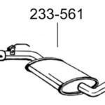 Глушник передній VW GOLF III 93-99,(233-561),Bosal алюмінізований