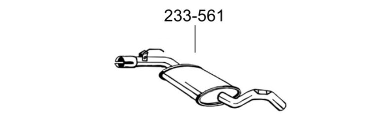Глушник передній VW GOLF III 93-99,(233-561),Bosal алюмінізований