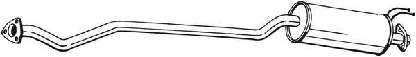Глушник передній Honda CIVIC 00-05,(286-395),Bosal алюмінізований,09.17/09.112