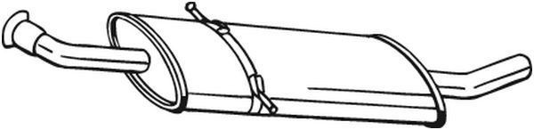 Глушник передній Mercedes B170 W245 05-11,B180 W245 09-11,B200 W245 05-11,(175-013),Bosal алюмінізований