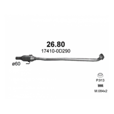 Резонатор Toyota Corolla Verso 1.6/1.8 26.80 Polmo
