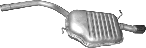 Глушник Ауді А4 Б6/Б7(Audi A4 B6/B7) 1.6 седан/універсал 2000-2008 (01.31) Polmostrow алюмінізований