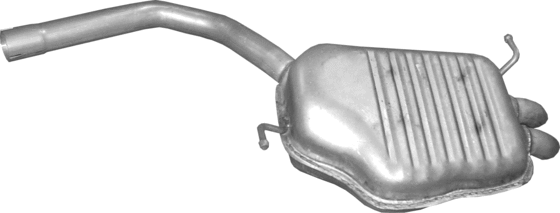 Глушник Ауді А4 (AUDI A4) 1.9TDI турбо дизель 2000-2004 (01.132) Polmostrow алюмінізований